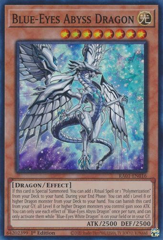 Blue-Eyes Abyss Dragon 1st Edition RA01 Super Rare US Print