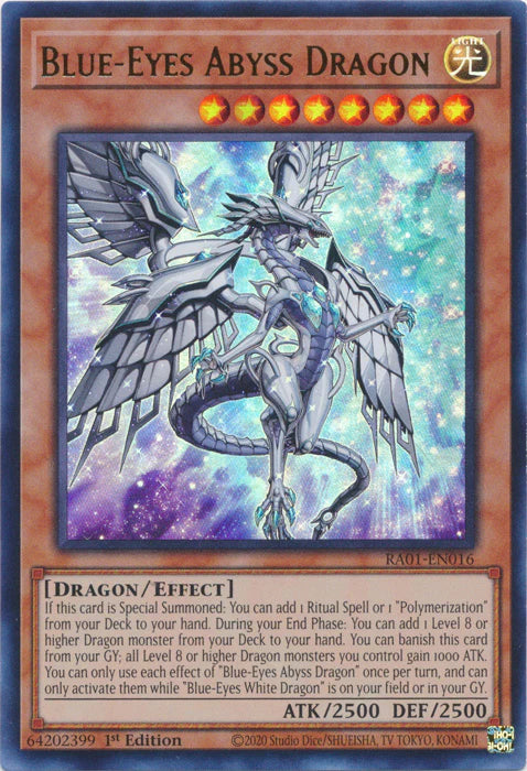 Blue-Eyes Abyss Dragon 1st Edition RA01 Ultra Rare US Print