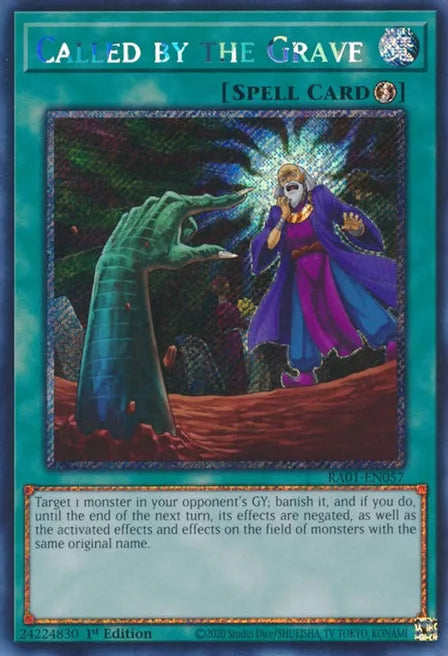 Called by the Grave RA01 Platinum Secret Rare US Print