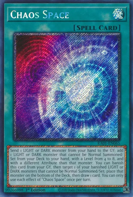 Chaos Space RA01 Platinum Secret Rare US Print