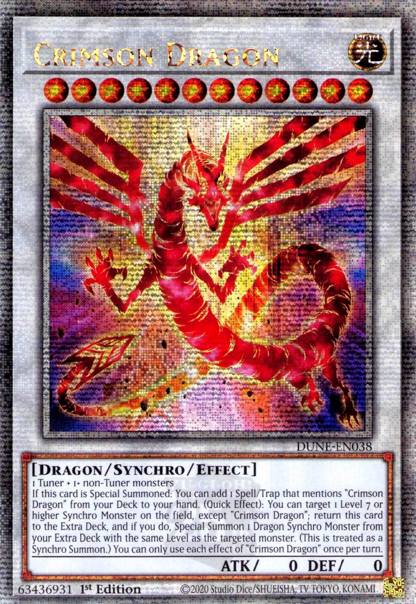 Crimson Dragon DUNE Quarter Century Secret Rare EU English