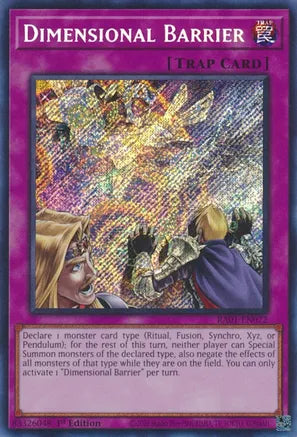 Dimensional Barrier RA01 Secret Rare US Print