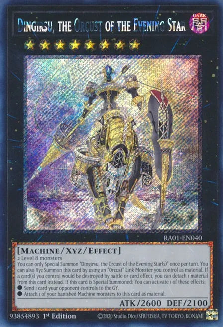 Dingirsu, the Orcust of the Evening Star RA01 Platinum Secret Rare US Print