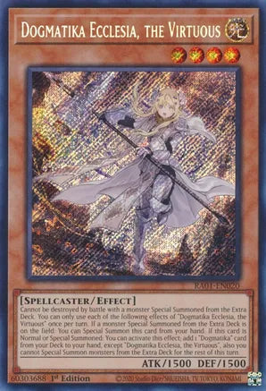 Dogmatika Ecclesia, the Virtuous RA01 Secret Rare US Print