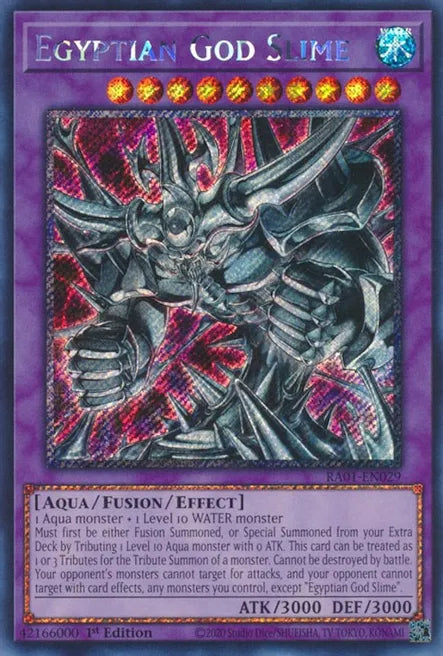 Egyptian God Slime RA01 Platinum Secret Rare US Print