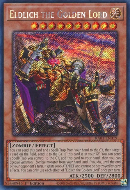 Eldlich the Golden Lord Alternate Art RA01 Platinum Secret Rare US Print