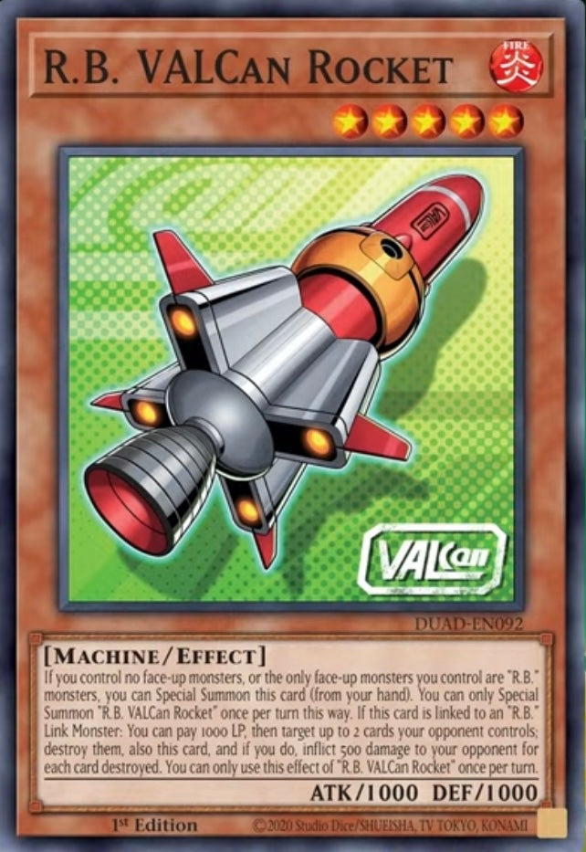 R.B. VALCan Rocket 1st Edition DUAD (Super Rare) EU English