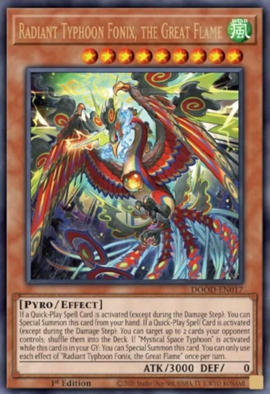 Radiant Typhoon Fonix, the Great Flame 1st Edition DOOD (Starlight Rare) EU English