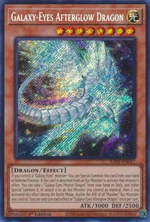 Galaxy-Eyes Afterglow Dragon RA01 Secret Rare US Print