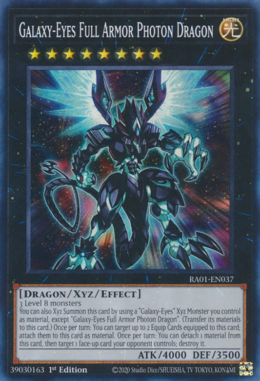 Galaxy-Eyes Full Armor Photon Dragon 1st Edition RA01 Super Rare US Print