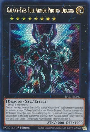 Galaxy-Eyes Full Armor Photon Dragon RA01 Secret Rare US Print