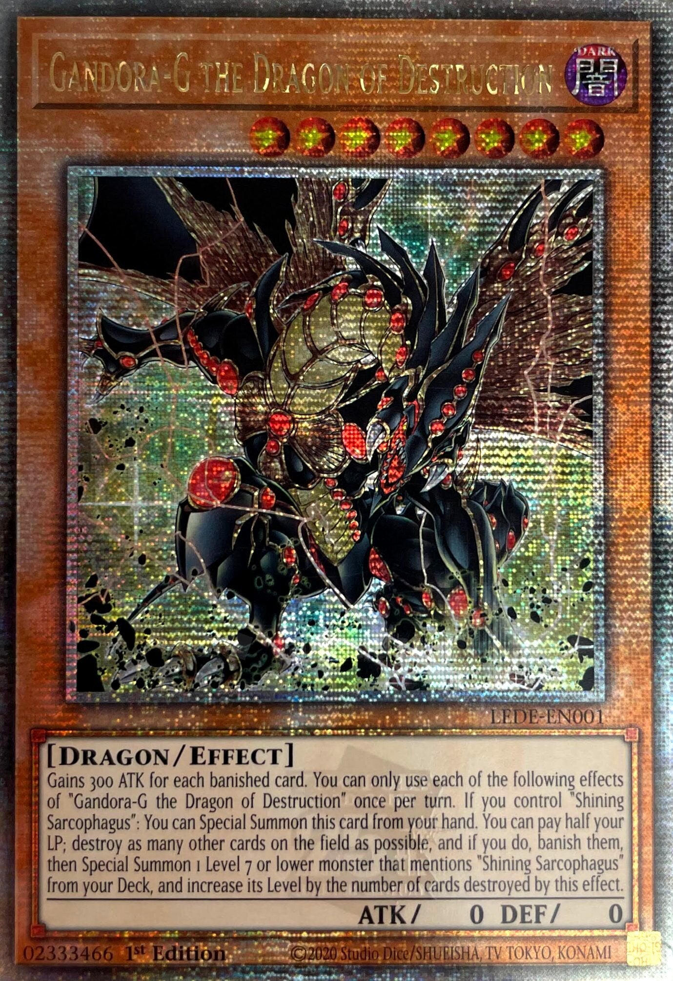 Gandora-G the Dragon of Destruction LEDE Quarter Century Secret Rare EU English