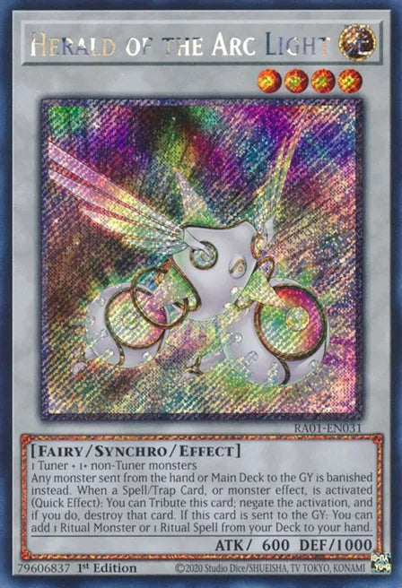 Herald of the Arc Light RA01 Platinum Secret Rare US Print