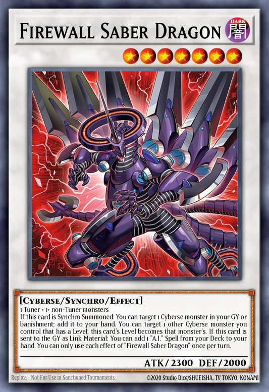 Firewall Saber Dragon 1st Edition ALIN (Super Rare) EU English