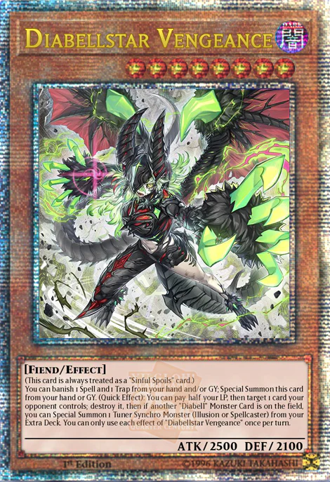Diabellstar Vengeance 1st Edition ALIN (Quarter Century Secret Rare) EU English