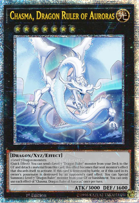 Chasma, Dragon Ruler of Auroras 1st Edition ALIN (Quarter Century Secret Rare) EU English