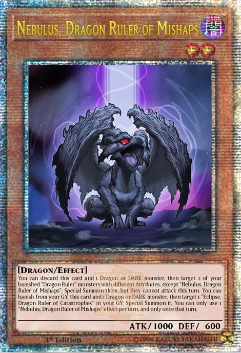Nebulus, Dragon Ruler of Mishaps 1st Edition ALIN (Quarter Century Secret Rare) EU English