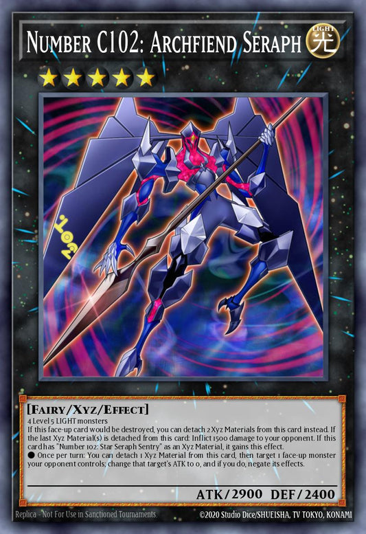 Number C102: Archfiend Seraph 1st Edition JUSH (Super Rare) EU English