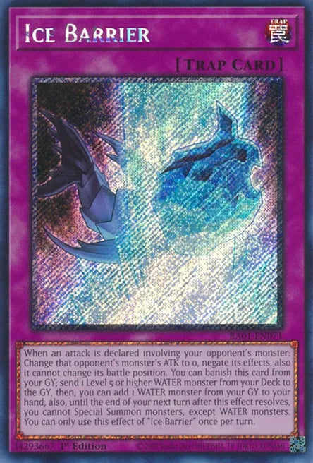 Ice Barrier RA01 Platinum Secret Rare US Print