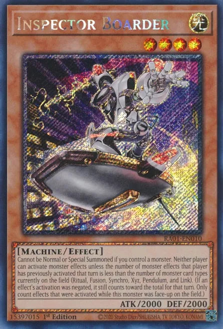 Inspector Boarder RA01 Platinum Secret Rare US Print