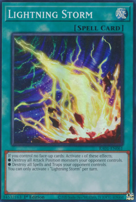 Lightning Storm 1st Edition RA01 Super Rare US Print