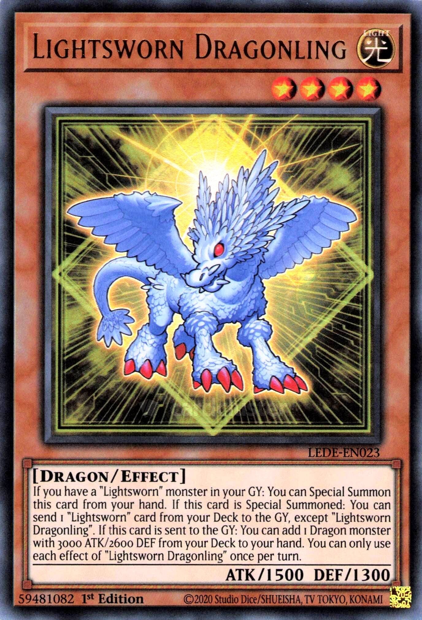 Yu-Gi-Oh! Lightswor Dragonling Asia English Edition - LEDE-AE023 Common Card Yu-Gi-Oh! Lightswor Dragonling Asia English Edition - LEDE-AE023 Common Card