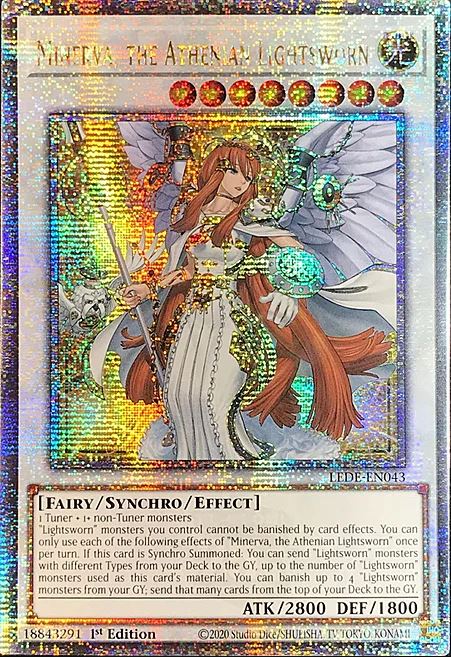 Minerva, the Athenian Lightsworn LEDE Quarter Century Secret Rare EU English