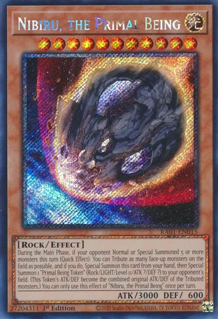 Nibiru, the Primal Being RA01 Platinum Secret Rare US Print