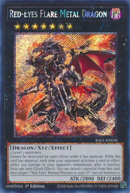 Red-Eyes Flare Metal Dragon RA01 Platinum Secret Rare US Print