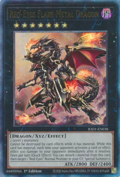 Red-Eyes Flare Metal Dragon RA01 Ultra Rare US Print