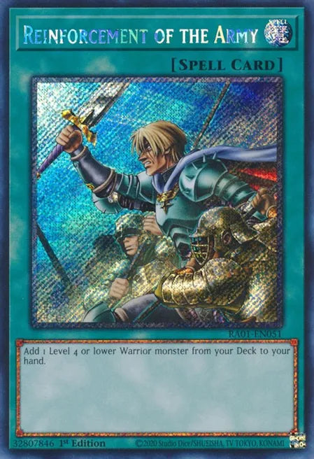 Reinforcement of the Army RA01 Platinum Secret Rare US Print