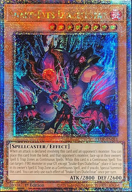 Snake-Eyes Diabellstar LEDE Quarter Century Secret Rare EU English