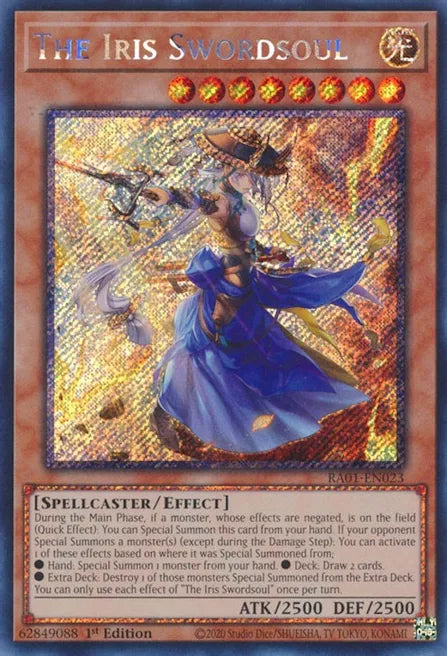 The Iris Swordsoul RA01 Platinum Secret Rare US Print