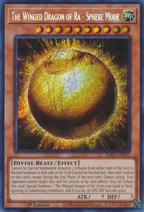 The Winged Dragon of Ra - Sphere Mode RA01 Secret Rare US Print