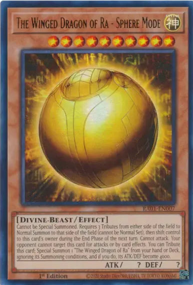 The Winged Dragon of Ra - Sphere Mode RA01 Ultra Rare US Print