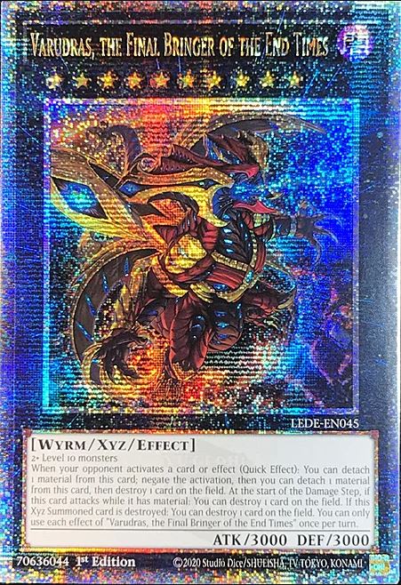 Varudras, the Final Bringer of the End Times LEDE Quarter Century Secret Rare EU English