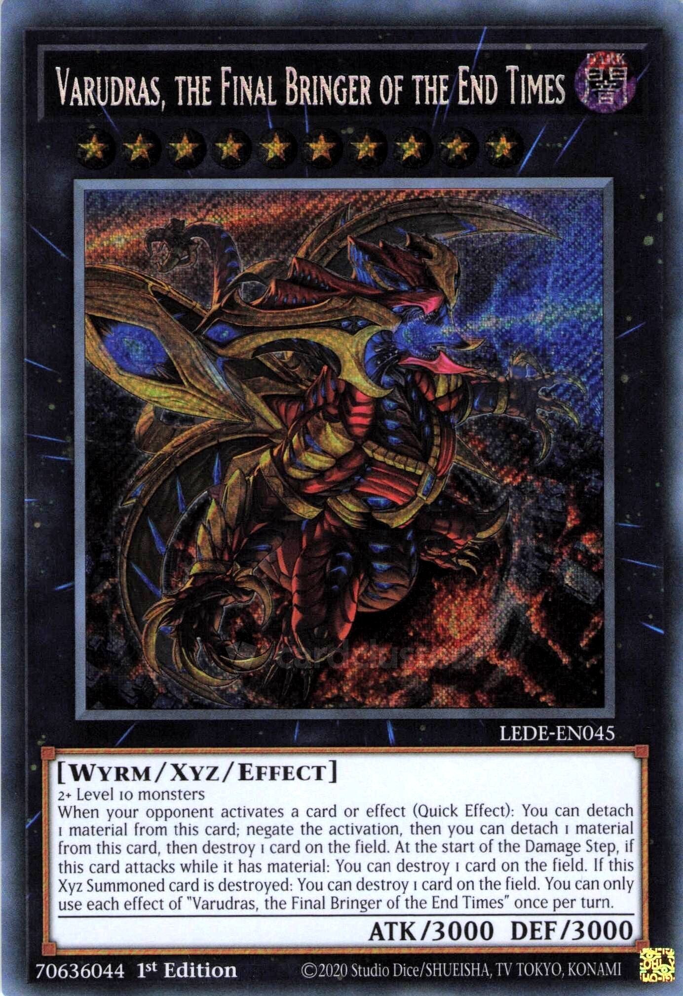 Varudras, the Final Bringer of the End Times LEDE Secret Rare EU English