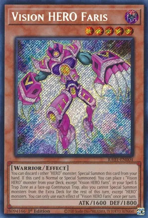 Vision HERO Faris RA01 Secret Rare US Print