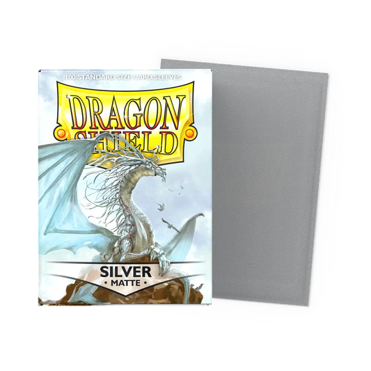Dragon Shield Standard Sleeves - Matte Silver (100 Sleeves)