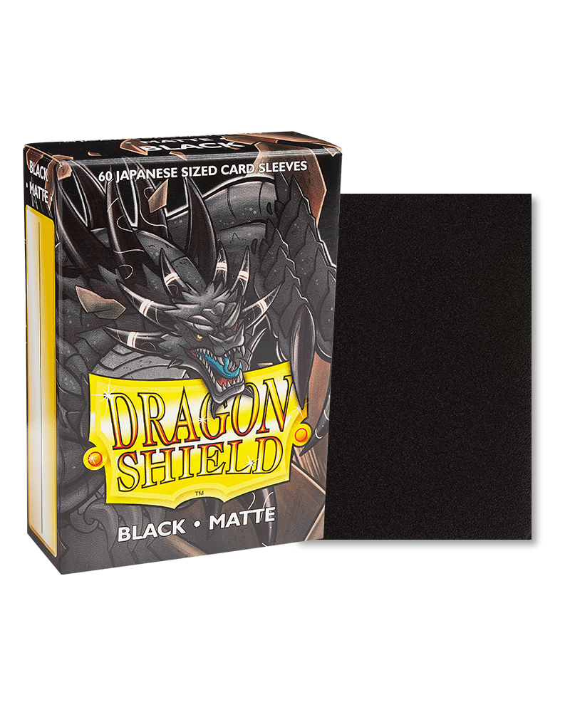 Dragon Shield Japanese size Matte Sleeves - Black (60 Sleeves)