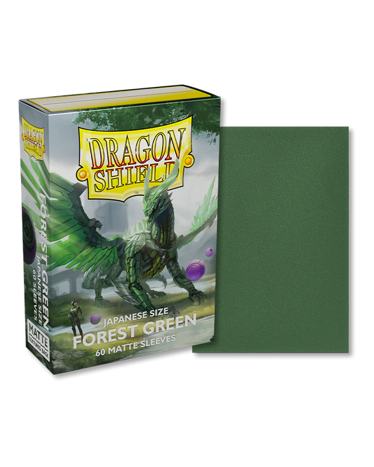 Dragon Shield Japanese size Matte Sleeves - Forest Green (60 Sleeves)