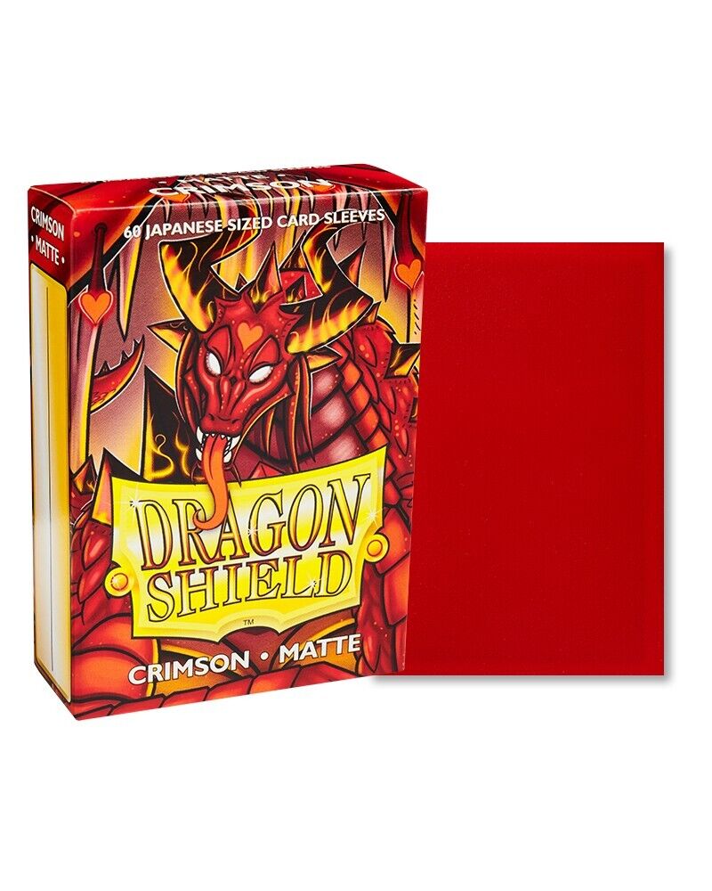 Dragon Shield Japanese size Matte Sleeves - Crimson (60 Sleeves)