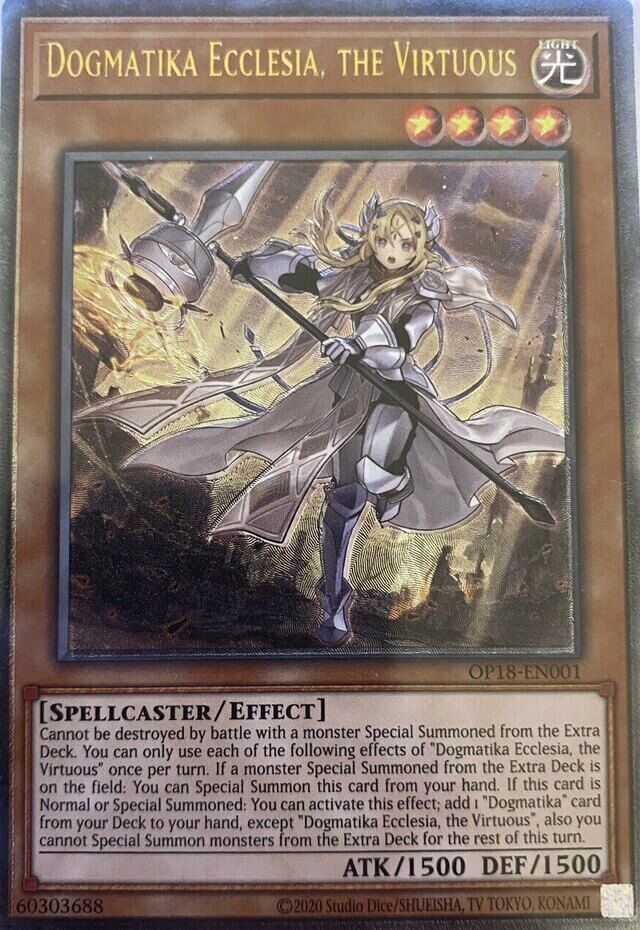 Dogmatika Ecclesia, the Virtuous (OP18) EU English Ultimate Rare